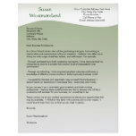 Soft green Wave Custom Cover Letter Template Custom Letterhead