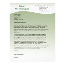 Soft green Wave Custom Cover Letter Template Custom Letterhead