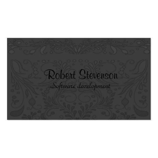 Soft Grey Business Cards (front side)