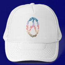 Soft Heart Peace Symbol Hat by Lotacats Soft Heart Peace Symbol Hat