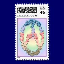 Soft Heart Peace Symbol Postage postage by Lotacats Soft Heart Peace Symbol Postage postage