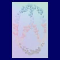 Soft Heart Peace Symbol Stationery by Lotacats Soft Heart Peace Symbol Stationery