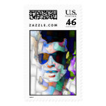 soft light on his face (stamp)