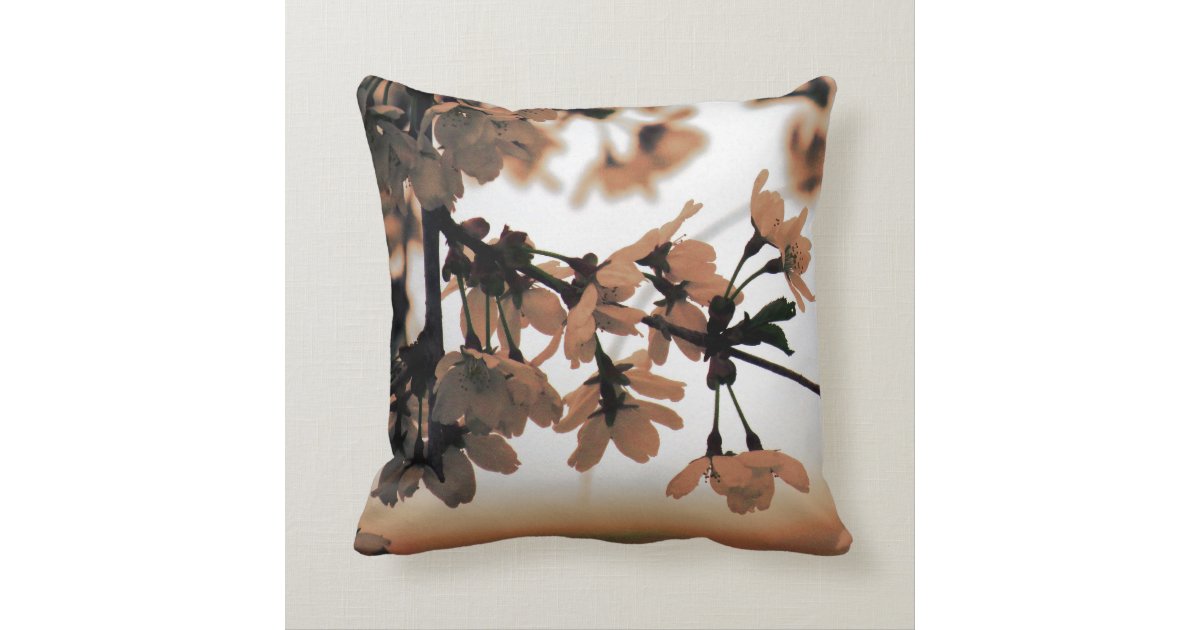 Soft Light Peach Throw Pillow Zazzle