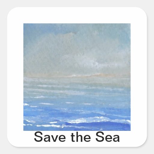 Soft Light Save the Sea Ocean Sticker