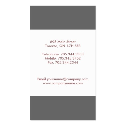 Soft Monogram Business Cards (back side)