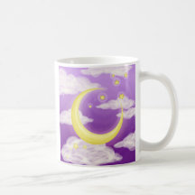 Soft Moon on Purple Coffee Mug