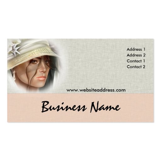 Soft Mystery Woman Business Cards