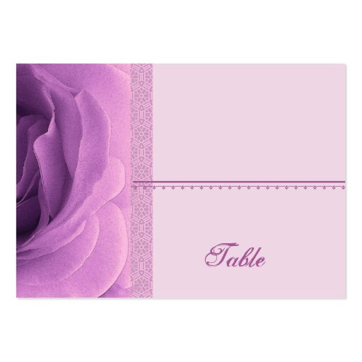 Soft Orchid Purple Rose Place Card - Wedding Party Business Card Template (front side)