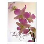 Soft orchid thank you note cards