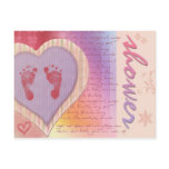 Soft pastel baby shower invites - customize! postcards