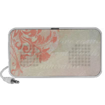 Soft pastel floral in cream and  peach speakers