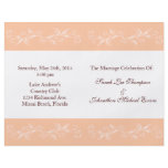 Soft Peach Wedding Programs flyers