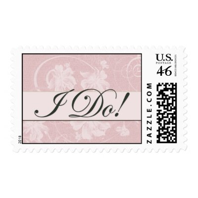 Soft pink and cream wedding stamps