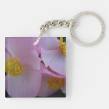 Soft Pink Begonia - A Summer Rainbow Acrylic Keychain