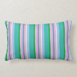 Soft Pink, Blue and Green Stripes Pillow