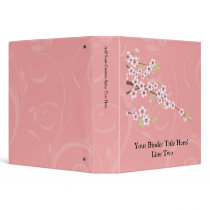 Soft Pink Cherry Blossom Vinyl Binders