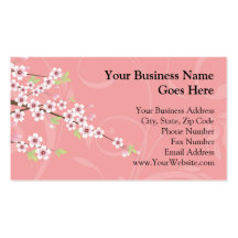 Soft Pink Cherry Blossom Business Card