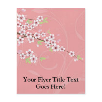 Soft Pink Cherry Blossom Full Color Flyer
