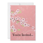 Soft Pink Cherry Blossom Personalized Invitation