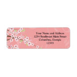 Soft Pink Cherry Blossom Return Address Label