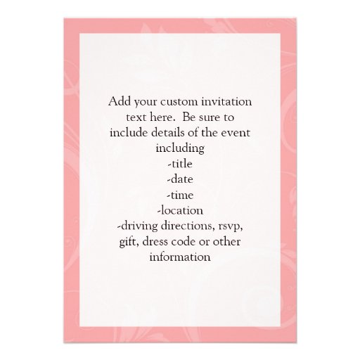 Soft Pink Cherry Blossom Personalized Invitation