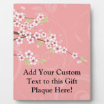Soft Pink Cherry Blossom Photo Plaque