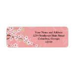 Soft Pink Cherry Blossom Return Address Label