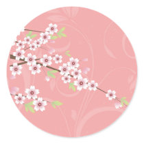Soft Pink Cherry Blossom Sticker