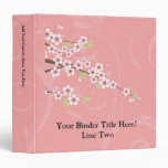 Soft Pink Cherry Blossom Vinyl Binders