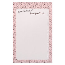 "Soft Pink Customizable" stationery