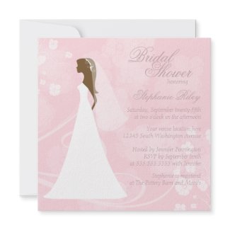 Soft pink elegant floral bridal shower invitation invitation