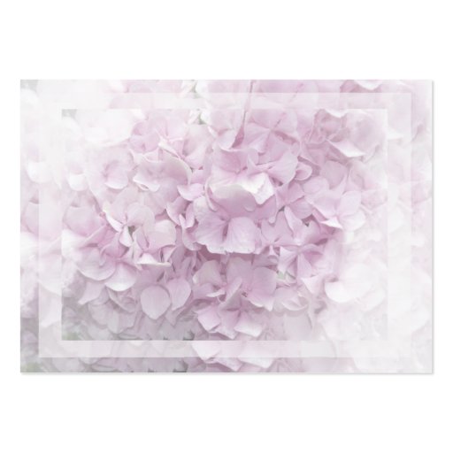 Soft Pink Hydrangea Wedding Charity Card Business Card Templates (back side)