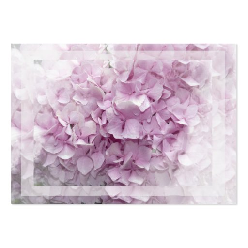 Soft Pink Hydrangea Wedding Charity Favor Card Business Cards (back side)