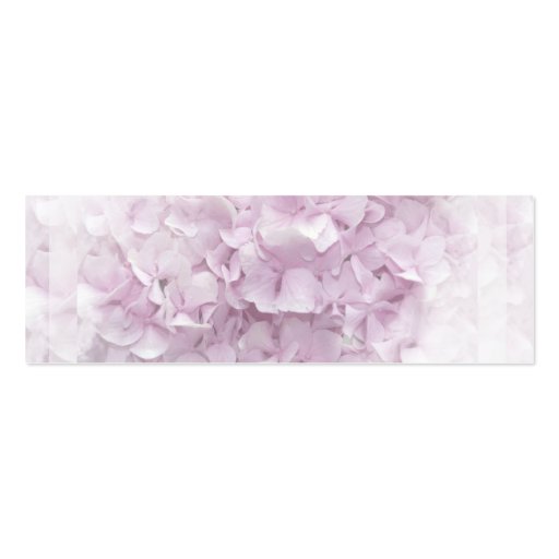 Soft Pink Hydrangea Wedding Favor Tags Business Card Templates (back side)