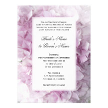Soft Pink Hydrangea Wedding Invitation