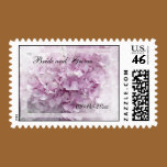 Soft Pink Hydrangea Wedding Postage Stamp
