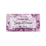 Soft Pink Hydrangea Wedding Thank You Label