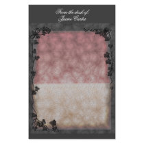 soft pink & ivy border stationery by wolffreeborn soft pink & ivy border stationery
