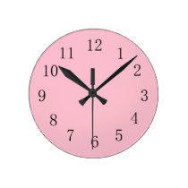 Soft Pink Kitchen Wall Clock at Zazzle