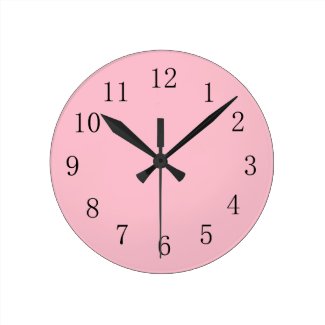 Soft Pink Kitchen Wall Clock