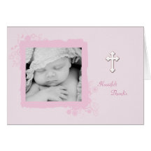 Soft Pink Photo Thank You/Invitation Card
