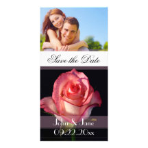 Soft Pink Rose  /photo  "Save the Date" Custom Photo Card