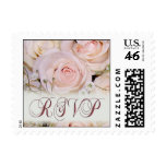 Soft pink rose RSVP postage