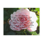 Soft Pink Rose with Romantic Verse Postcard