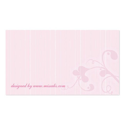 Soft Pink Roses Business Cards (back side)