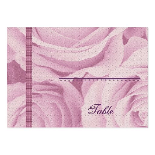 Soft Pink Roses Place Card - Wedding Party Business Card Templates (front side)