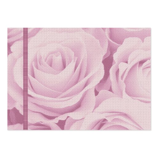 Soft Pink Roses Place Card - Wedding Party Business Card Templates (back side)