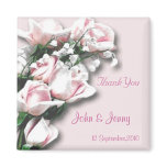 Soft Pink Roses Wedding Favor magnets