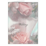 Soft Pink Roses Wedding Invitation Card